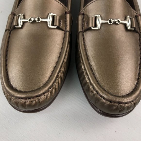 SAS Women's Size 7.5N Bronze Leather Comfort Slip On Closed Toe Loafers USA - Picture 4 of 12